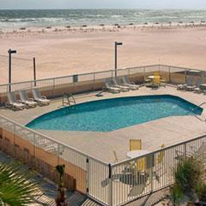 View of Days Inn Pensacola pool and beach