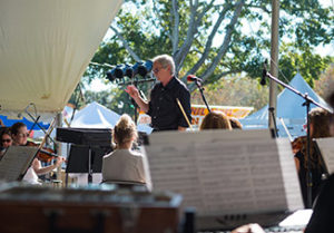 Outside Orchestra under a tent in Pensacola, FL
